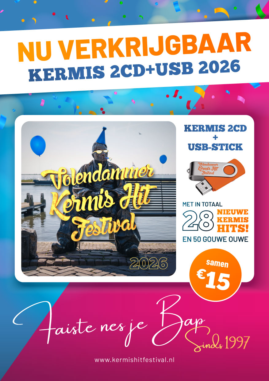 Volendammer Kermis Hit Festival 2026 - Dubbel-CD + USB nu verkrijgbaar
